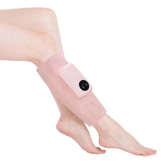 Air Compression Leg Massager, Cordless Calf Massager with Heat, Air Compression Leg Massage for Circulation and Pain Relief, Gifts for Dad Mom Men Women, Pink (Single)
