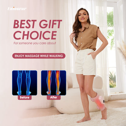 Air Compression Leg Massager, Cordless Calf Massager with Heat, Air Compression Leg Massage for Circulation and Pain Relief, Gifts for Dad Mom Men Women, Pink (Single)